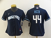 Women Cubs 44 Wrigleyville Rizzo Navy 2021 City Connect Cool Base Jersey,baseball caps,new era cap wholesale,wholesale hats